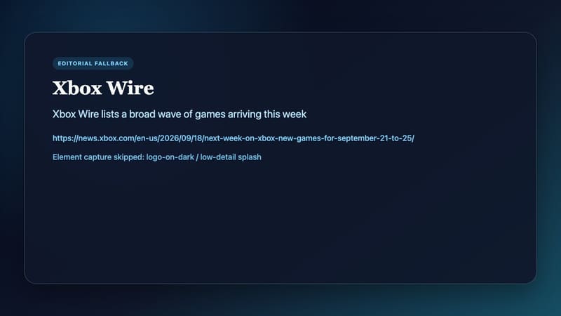 Xbox Wire lists a broad wave of games arriving this week