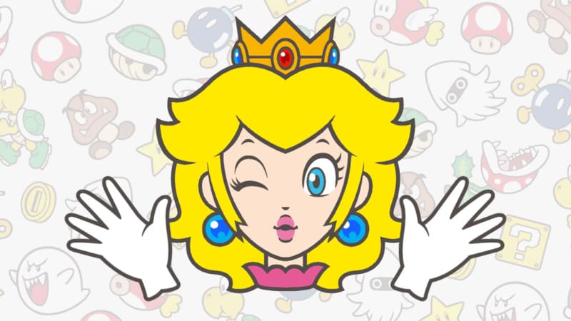 Peach waves in illustrated Hello Peach artwork