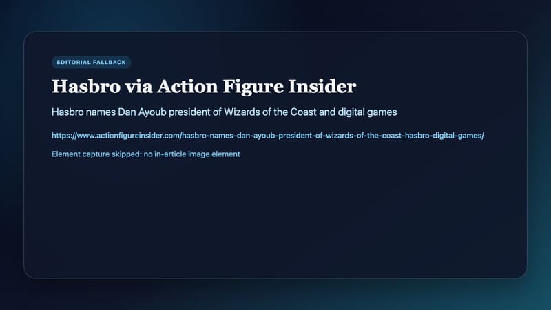 Source information card for Hasbro’s leadership appointment