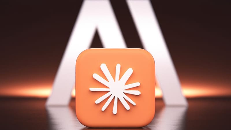 AI assistant app icon with a starburst symbol in front of large AI lettering
